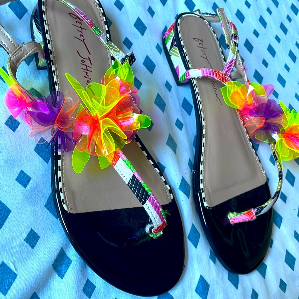 Betsey Johnson bright and fun sandals